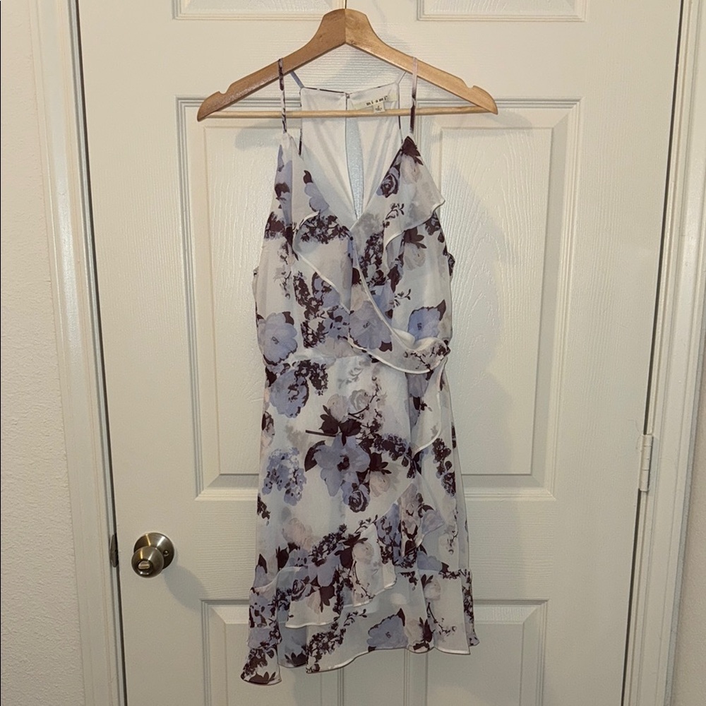 Francesca’s miami floral ruffle dress size small